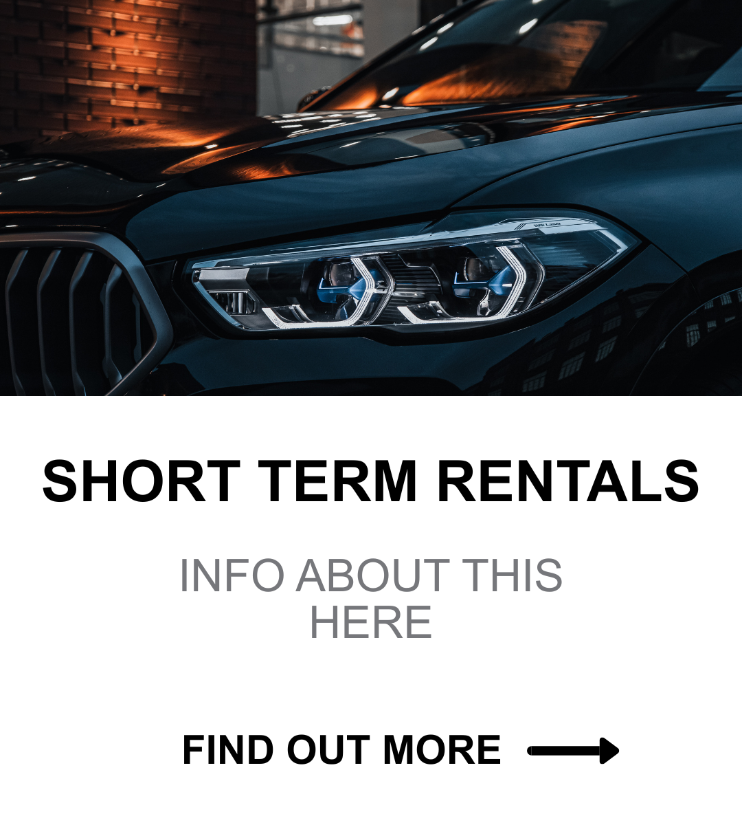 Short Term Rentals CAR HIRE CABS R